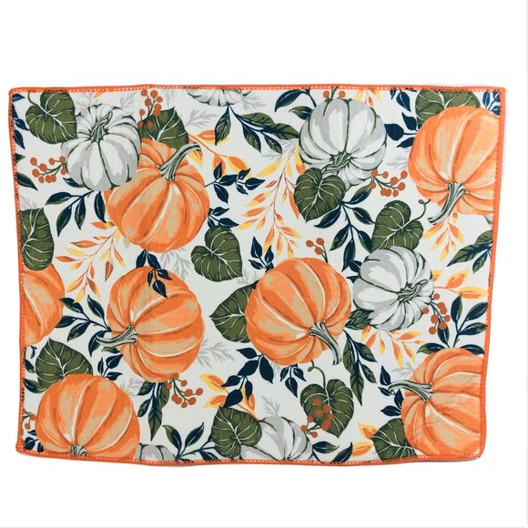 Colorful Fall Dish Drying Mat + Kitchen Towel Set - Picture 2 of 3
